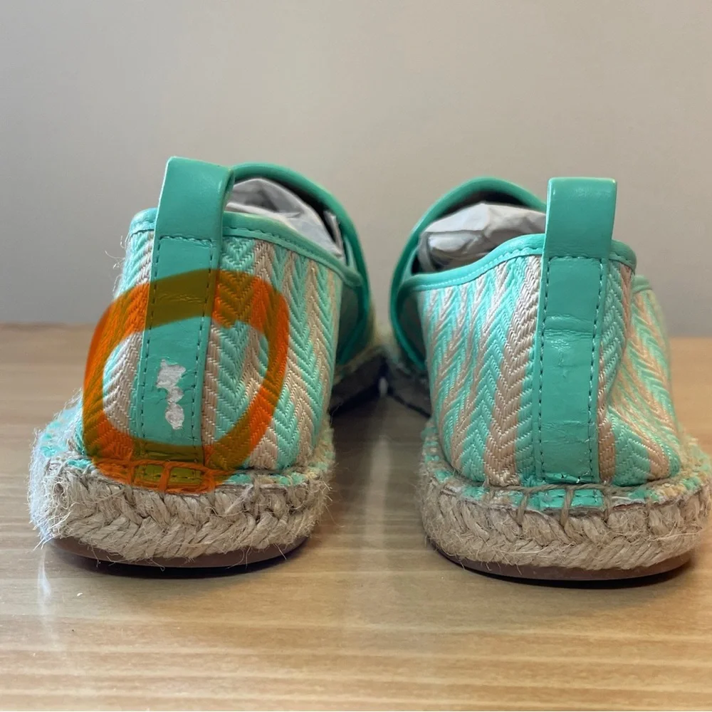 Talbots Turquoise and Beige Espadrilles